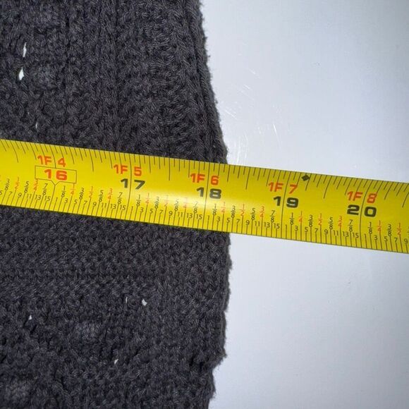 Anthropologie Black Crochet Beach Coverup Bodycon Dress | Large - Picture 14 of 15